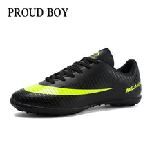 Load image into Gallery viewer, Soccer Shoes for men Kids indoor football Shoes sneakers turf superfly futsal original football boots Comfortable Waterproof