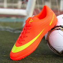 Load image into Gallery viewer, Professional Men Kids Turf Indoor Soccer Shoes Cleats Original Superfly Futsal Football Boots Sneakers Men Chaussure De Foot New
